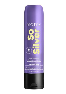 MATRIX So Silver Purple Conditioner | Removes Brassy Yellow Undertones | Color Depositing &amp; Toning | Pigmented Conditioner For Blondes and Greys | For Color Treated Hair | Salon Conditioner | Vegan