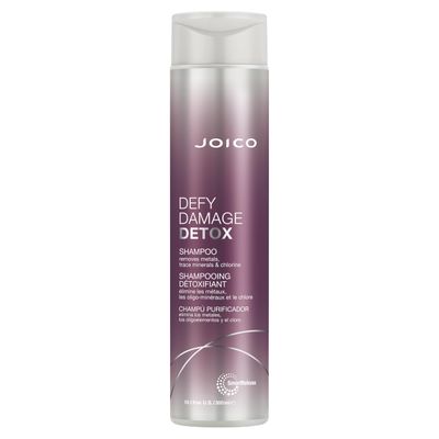 Joico Defy Damage Detox Shampoo | Removes Chlorine, Hard Water Residue, Product Buildup, Metals, &amp; Trace Minerals | Strengthens Bonds &amp; Preserves Hair Color | Vegan | Sulfate-Free | 10.1 Fl Oz