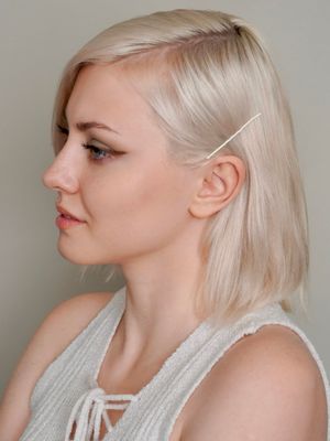 Heliums Large Bobby Pins - Platinum White - 2.5 Inch Extra Long Wavy Hair Pins - 24 Pack