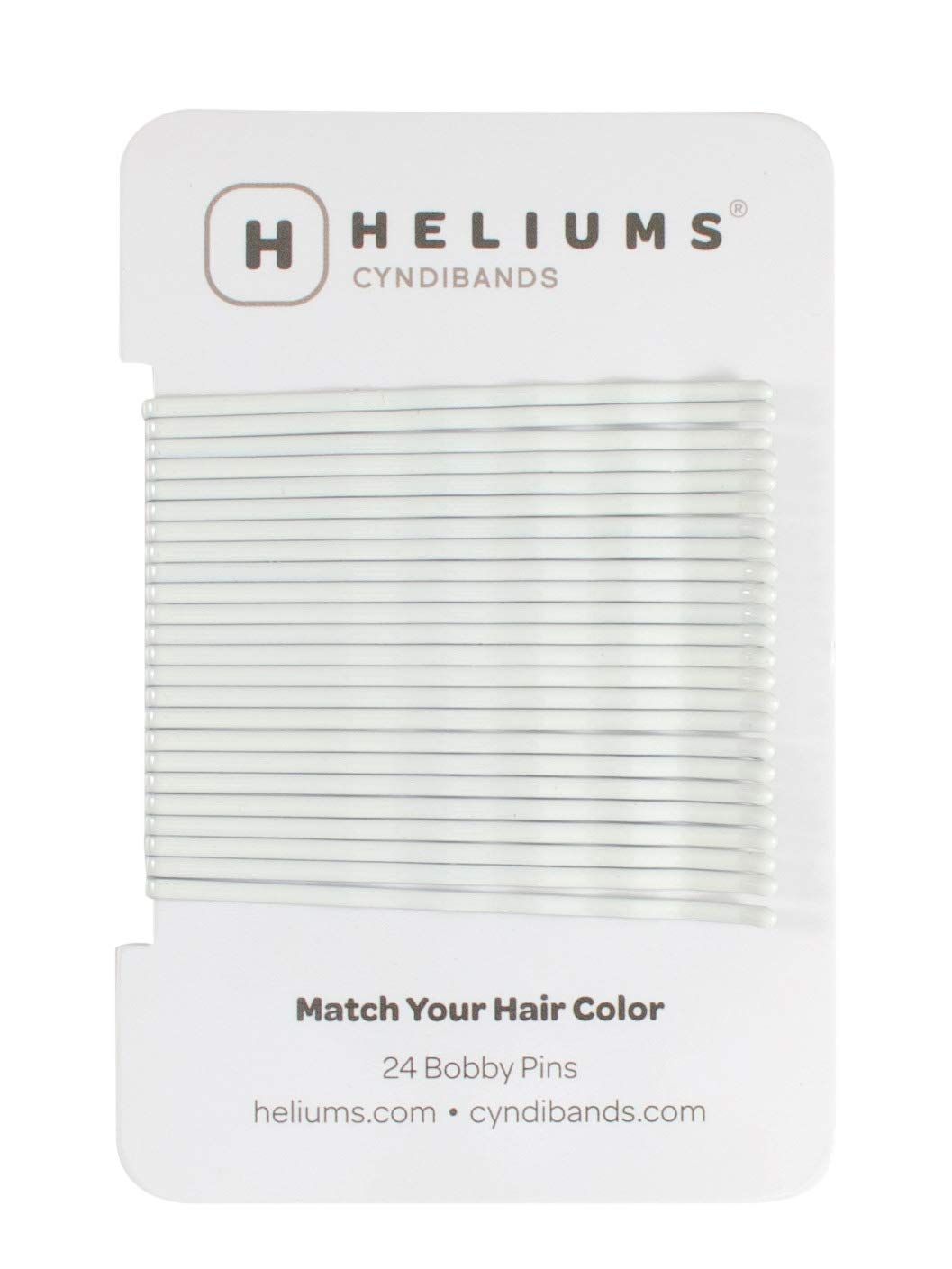 Heliums Large Bobby Pins - Platinum White - 2.5 Inch Extra Long Wavy Hair Pins - 24 Pack