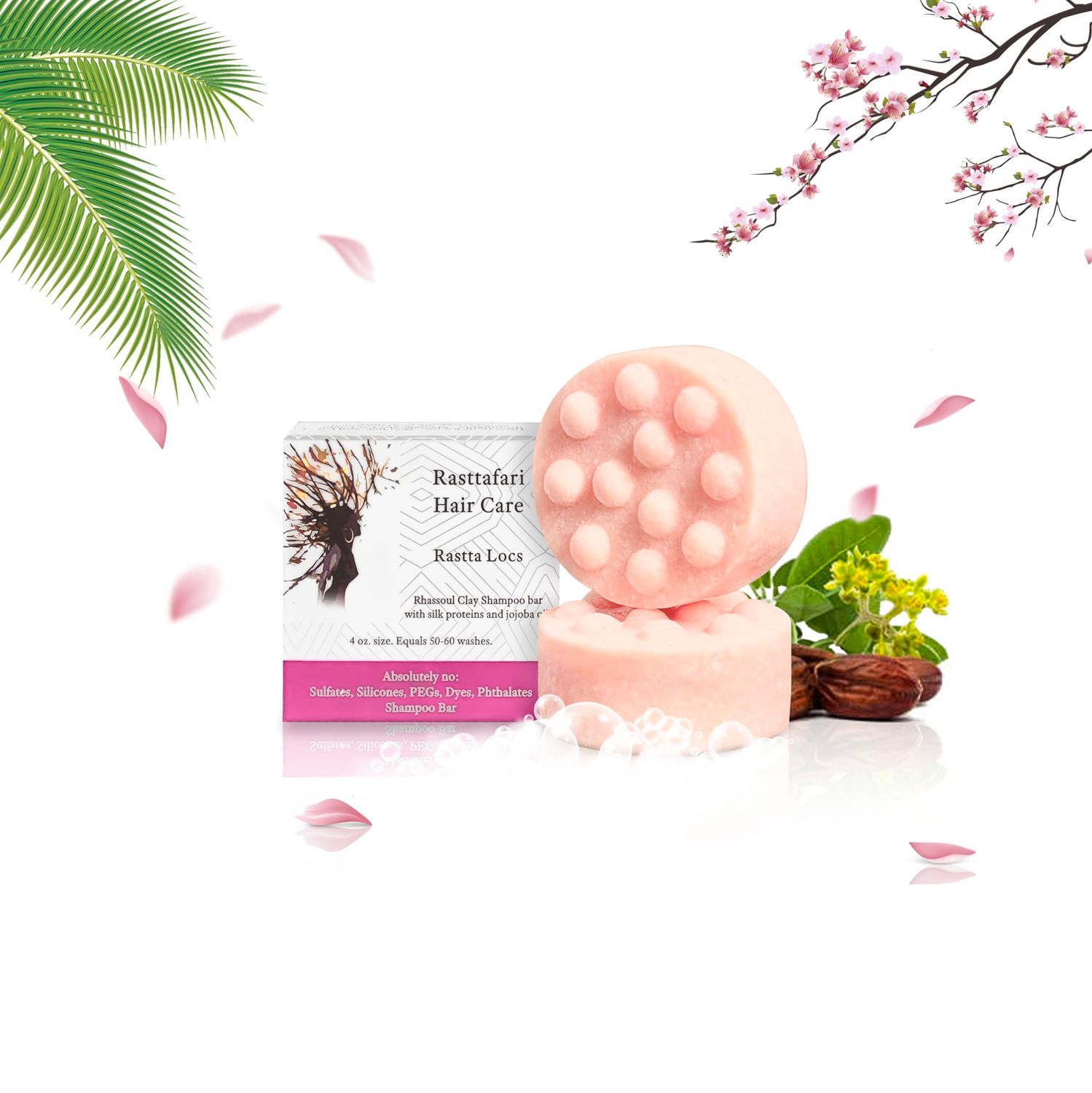 Rastta Locs Organic Loc Shampoo Bar with conditioners made for Locs, Braid, Dreadlocks - Remove Product Buildup &amp; residue Simply with the aid of Rhassoul Clay. Sulfate and Silicone Free (4oz/120g)