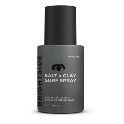 BRIGHTSIDE Salt &amp; Clay Surf Spray - Hair Texturizing &amp; Volumizing Spray - Salt &amp; Clay, Silica, Witch Hazel, &amp; Green Tea Blend - Beach Style Hair - For All Hair Types - Travel Size - TSA Approved (3oz)