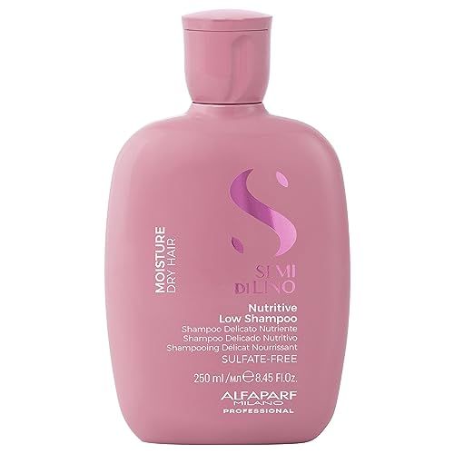 ALFAPARF MILANO Semi Di Lino Moisture Nutritive Low Shampoo - Sulfate Free Shampoo for Color Treated Hair - Moisturizing Hair Shampoo for Dry Hair - Paraben &amp; Paraffin-Free (250 ml / 8.45 Fl. Oz)