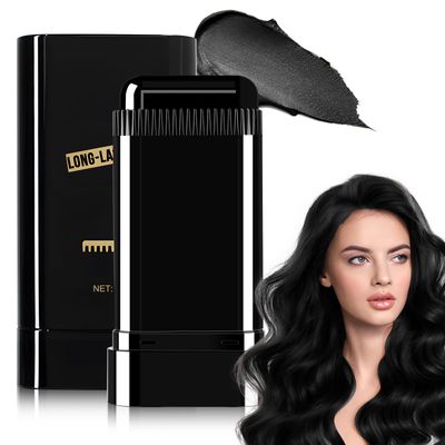 Safe and Convenient Comb Hair Dye, Waterproof and Sweat-Proof Hair Dye Comb, Portable Hair Colouring Comb, 3-Color Hair Dye Cream, 2 in 1 Instant Dye for Women &amp; Men (Black, 0)
