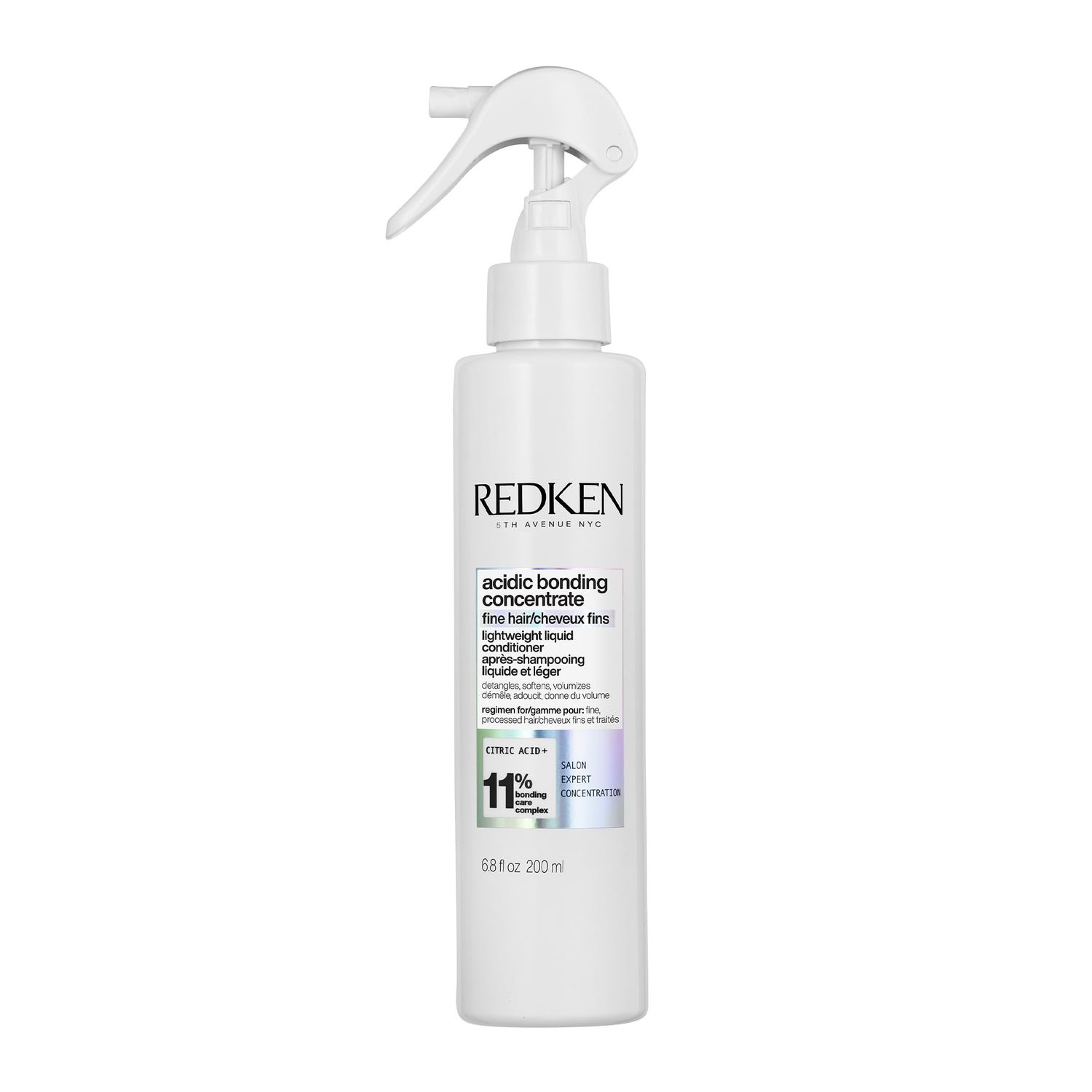 Redken Bonding Lightweight Liquid Conditioner for Damaged Hair Repair | Volumize &amp; Condition | Acidic Bonding Concentrate | Sulfate-Free Spray Conditioner | For Fine or Thin Hair | 6.76 Fl Oz