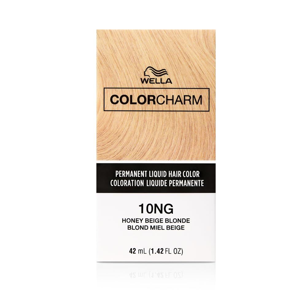 COLORCHARM Permanent Liquid Hair Color for Gray Coverage| 10NG Honey Blonde| 1.4 Fl Oz