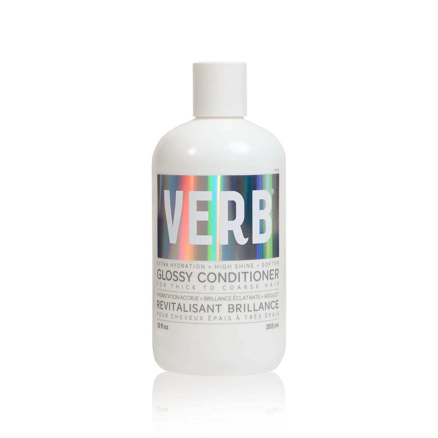 VERB Glossy Conditioner, 12 fl oz - Conditions, Detangles + Adds High Shine for Thick to Coarse Hair - Sulfate, Paraben and Gluten Free.