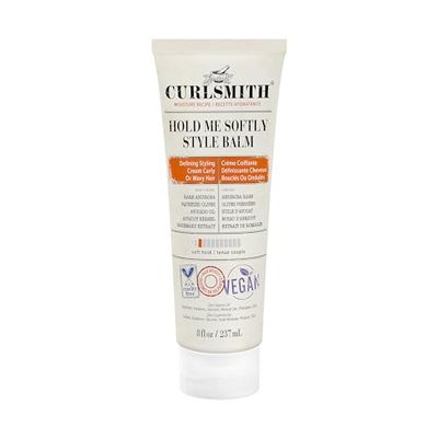 CURLSMITH - Hold Me Softly Style Balm - Vegan Soft Hold Styling Cream for Wavy and Curly Hair, Natural Look (8fl oz)