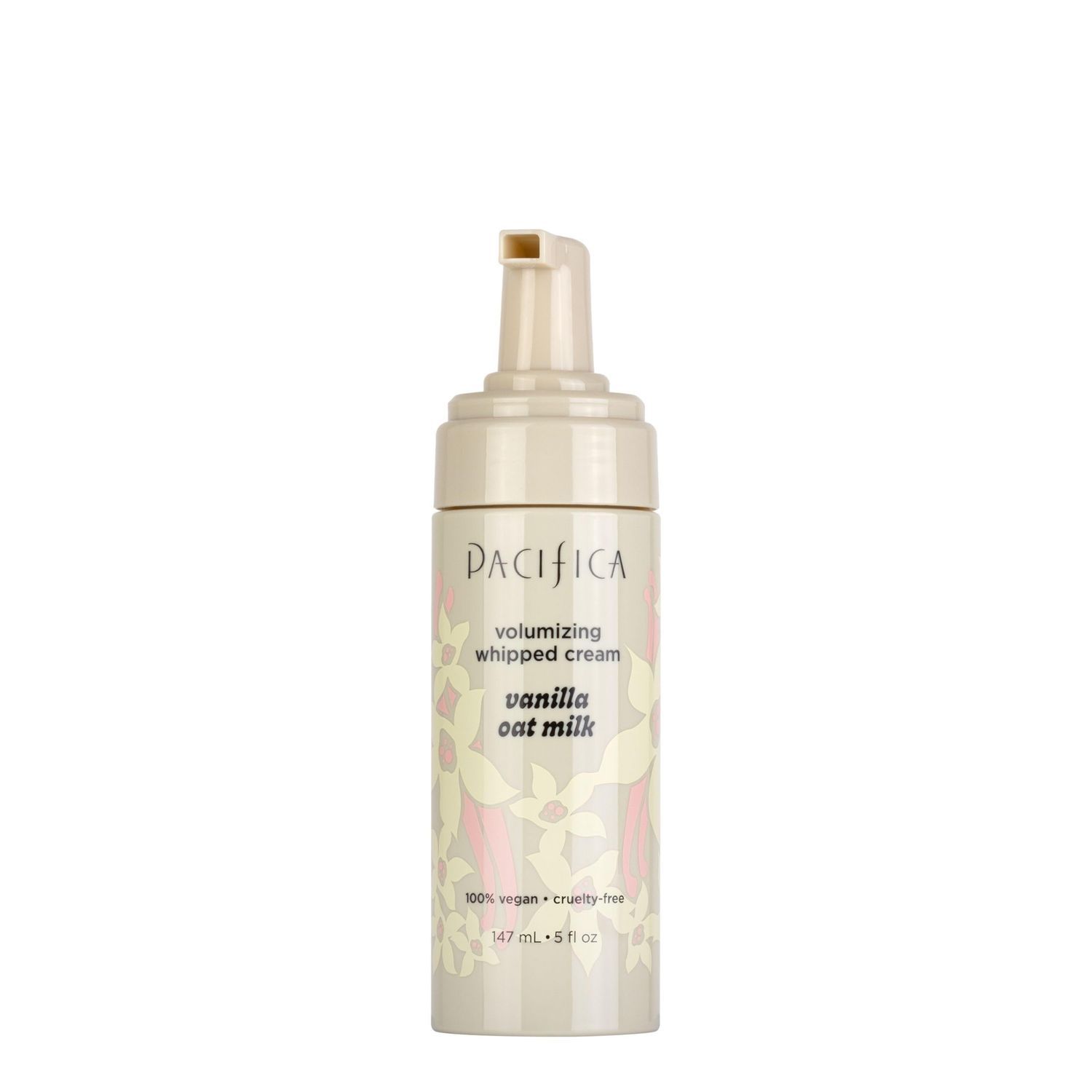 Pacifica Hair Mousse - Vanilla Oat Milk - Light Hold for Soft Volume &amp; Hydration with Touchable Hold, Delightful Vanilla Scent, Vegan &amp; Cruelty-Free, 5 fl oz