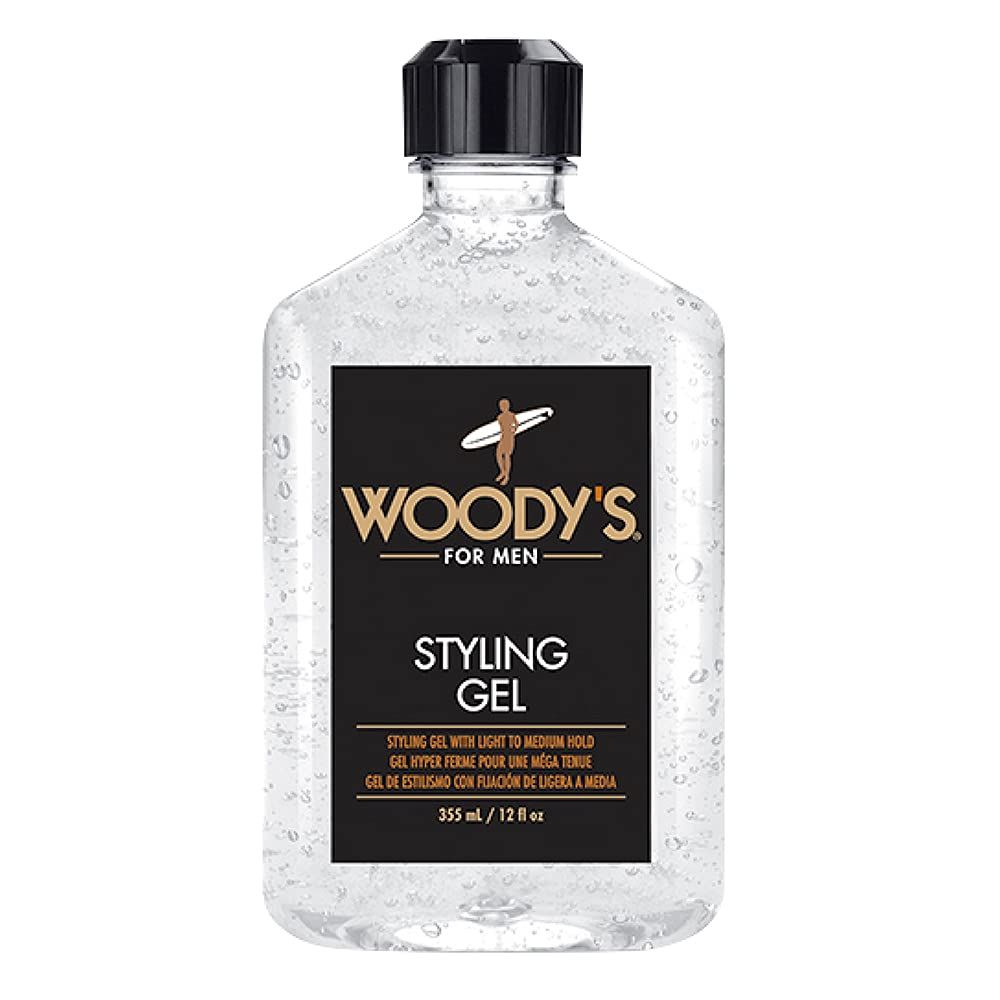 Woody&#39;s Styling Gel for Men, Light to Medium Touchable Hold, No Crunch,12 Fl Oz