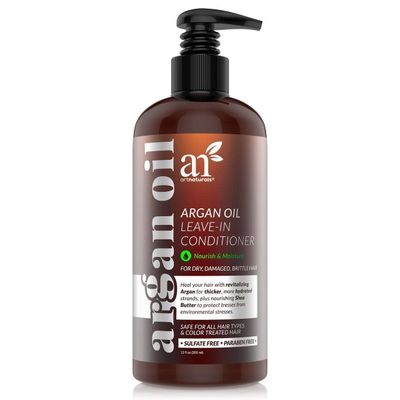 Artnaturals Argan Oil Leave-In Conditioner - (12 Fl Oz / 355ml) - Made with Organic and Natural Ingredients - for All Hair Types - Treatment for Damaged, Dry, Color Treated and Hair Loss (ANHA-0802)