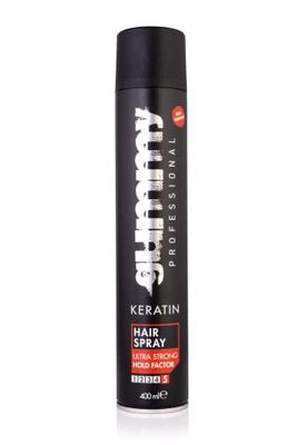 Gummy Keratin Ultra Strong Hold Factor Hair Styling Spray 13.53 fl.oz - 5 Level Hold Rate, 400 ml