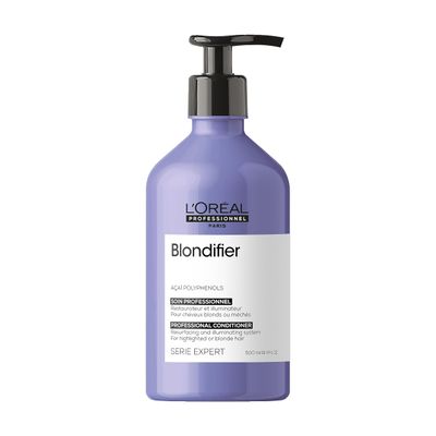 L&#39;Oreal Professionnel Blondifier Conditioner - Nourishing &amp; Smoothing Treatment For Blonde or Bleached Hair, Enhances Shine &amp; Fights Brass, For All Hair Types