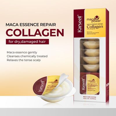 Karseell 8 Pack Collagen Hair Mask for Dry Damaged Hair Argan Oil Travel-Size Collagen Hair Treatment Deep Repair Conditioning All Hair Types 3.25floz