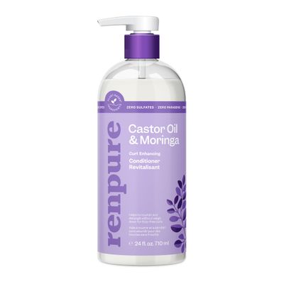 Renpure Castor Oil &amp; Moringa Curl Enhancing Conditioner - For Moisturized, Detangled &amp; Frizz-Free Curls - With Castor Oil &amp; Moringa Seed Oil - For Wavy to Curly Hair -24 Fl Oz