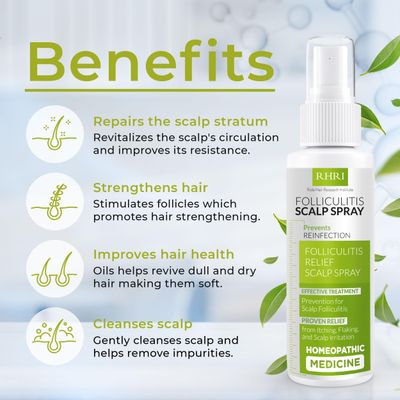 Folliculitis Scalp Spray | Dandruff Treatment for Dandruff, Psoriasis &amp; Folliculitis | Antifungal &amp; Anti Dandruff Itchy Scalp Treatment Formula Spray for Dry and Irritated Scalp