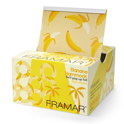 FRAMAR Banana Hair Foil - Hair Foils for Highlighting, Pop Up Foil for Hair Highlighting, Salon Foils for Hair Highlighting Kit, Long Hair Foils for Bleach, Salon Foils for Hair Stylist - 500