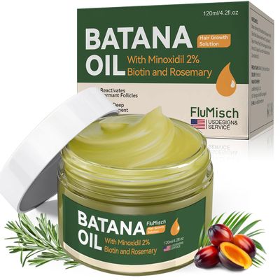 FluMisch Batana Oil for Hair Growth, Natural Rosemary Oil Hair Growth Serum, with Minoxidil Biotin for Damaged Hair, Hair Strengthening Products that Increase Hair Thickness and Prevent Hair Loss