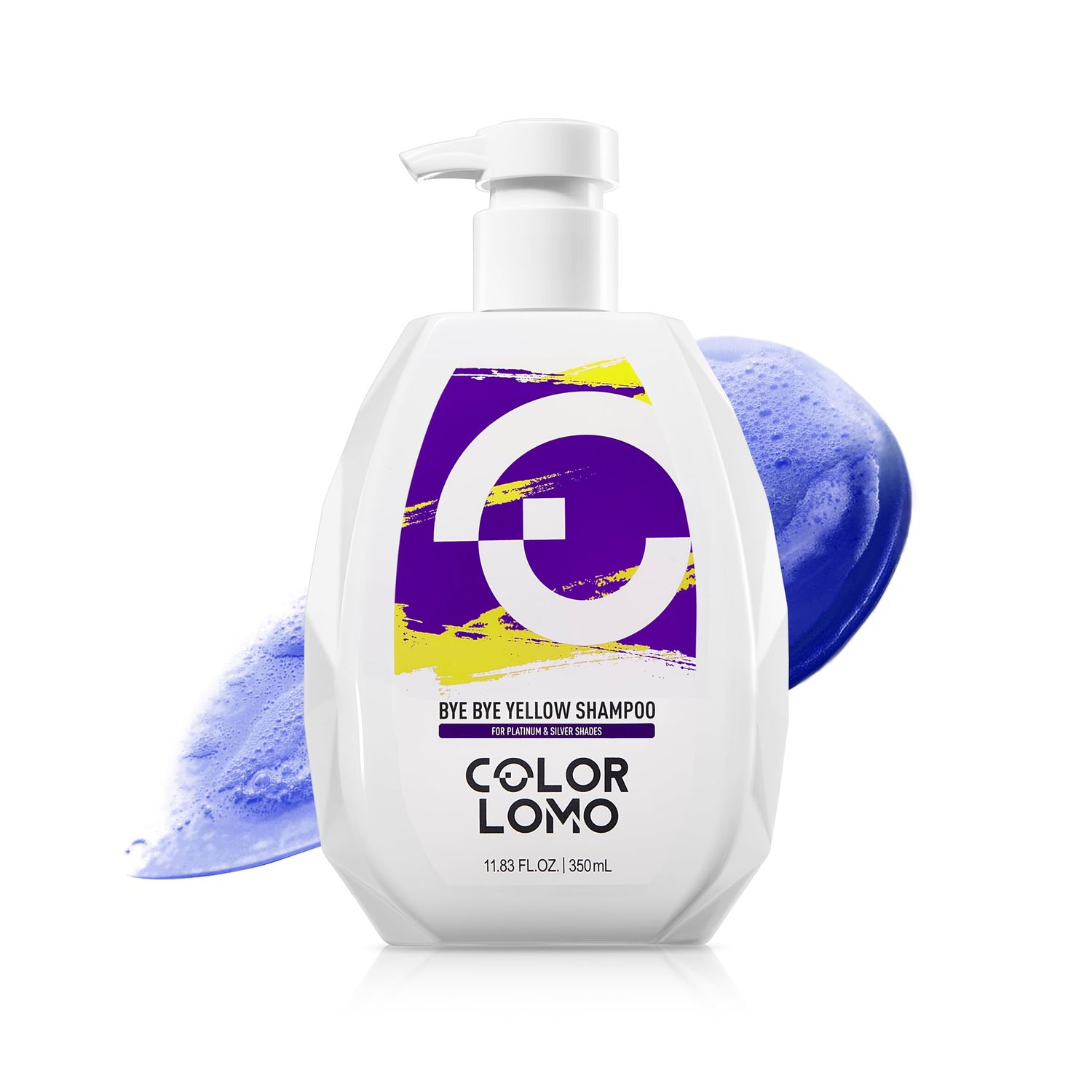COLORLOMO Bye Bye Yellow Purple Shampoo, Neutralizes Brass &amp; Yellow Tones, Sulfate Free, For Color Treated, Blonde, Bleached, Highlighted Brown or Silver Hair, 11. 83 Fl Oz