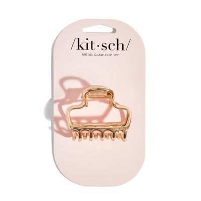 Kitsch Metal Medium Open Shape Puffy Claw Clip 1pc- Gold