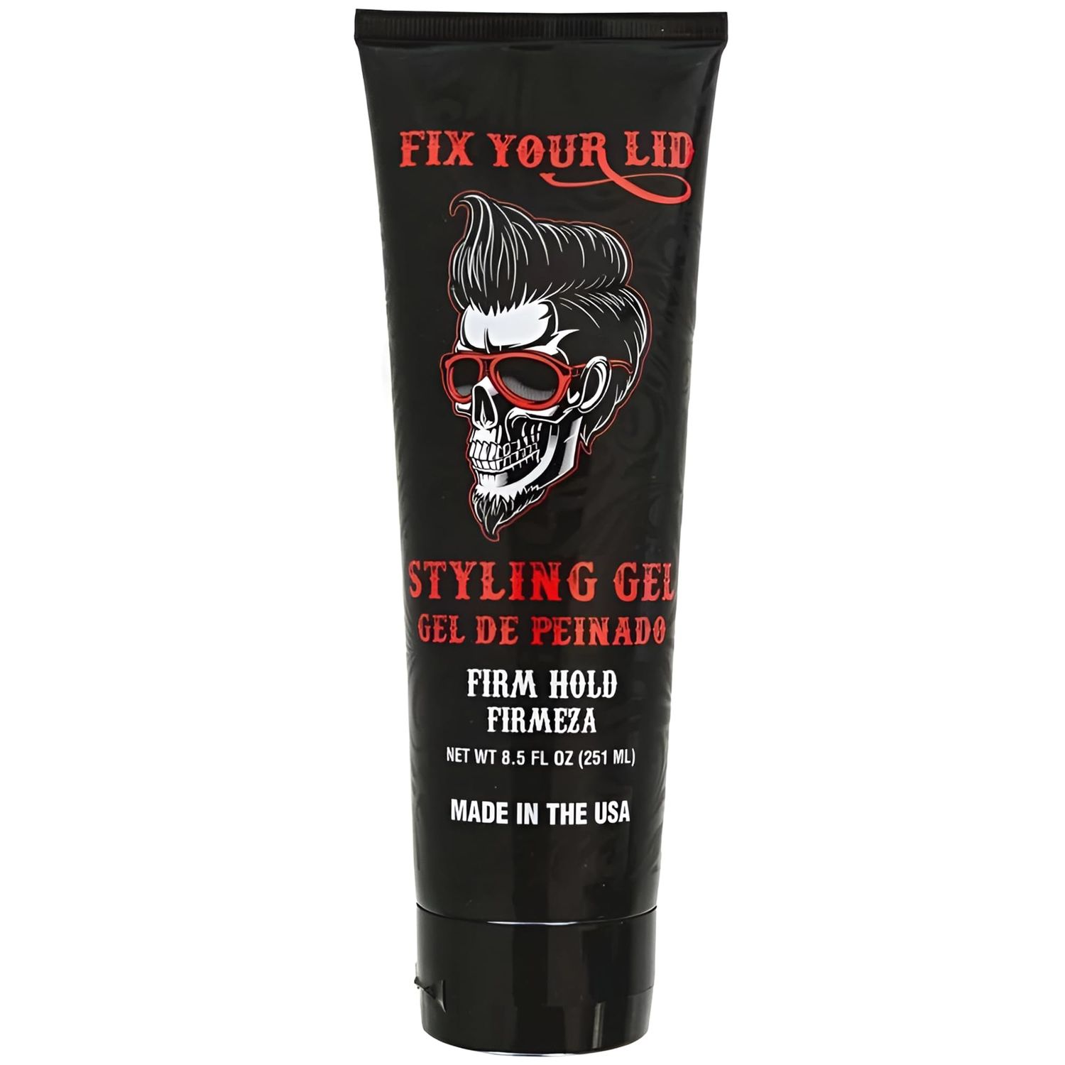 Fix Your Lid Styling Gel for Men&#39;s Hair - Firm Hold with Fuller Look - Strong Hold Gel for All Men&#39;s Hair Types &amp; Styles - Easy To Wash Out - 8.5 Oz