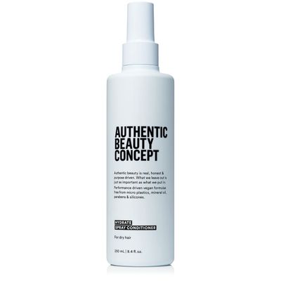 Authentic Beauty Concept Hydrate Spray Conditioner | Lightweight Leave-In Spray | Adds Moisture &amp; Manageability | Normal To Dry or Curly Hair | Vegan &amp; Cruelty-free | Silicone-free | 8.4 fl. oz.