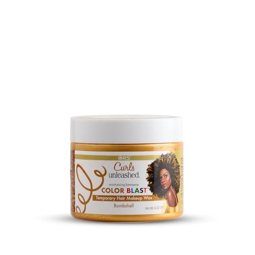 Curls Unleashed Color Blast Temporary Hair Makeup Wax with Moisturizing Beeswax, Bombshell, (6.0 oz)