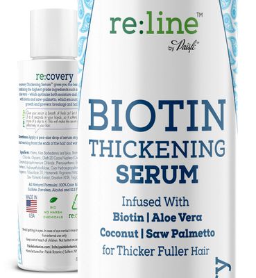 Paisle Botanics Hair Growth Serum for Hair Loss, Natural Biotin Fine Hair Thickener for Women &amp; Men, 4 oz