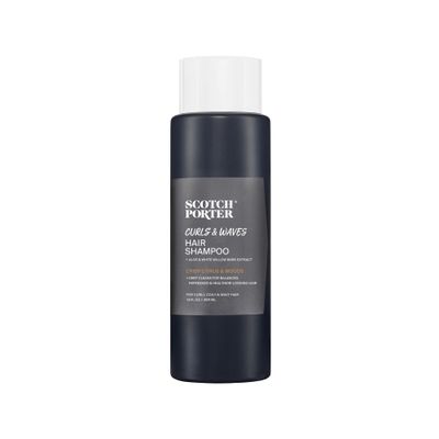 Scotch Porter Curls &amp; Waves Shampoo for Men | Gentle Hydrating Wash Promotes Softness, Shine &amp; Scalp Health | Free of Parabens, Sulfates &amp; Silicones | Vegan | 13oz