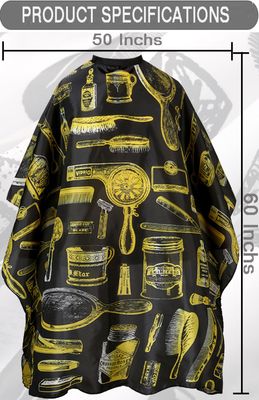 Borogo Professional Waterproof Hair Styling Cape Nylon Haircuting Salon Cape Gown Hair Salon with Snap Closure - 50" x 60" Yellow Prints
