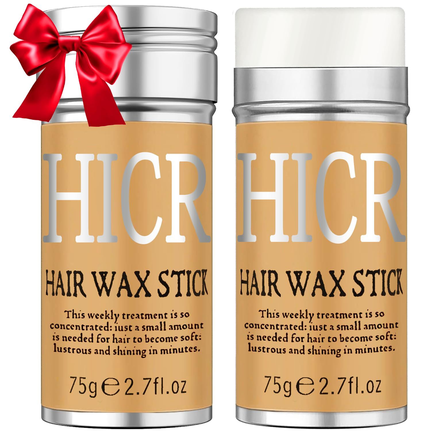 Hicream Hair Wax Stick, 2.7 Oz Slick Stick for Women &amp; Kids, Hair-Styling Accessories Wax Stick for Hair Flyaway Smoothing &amp; Taming Frizz, Hair Care Slick Back Stick Styling Product, Bun Maker