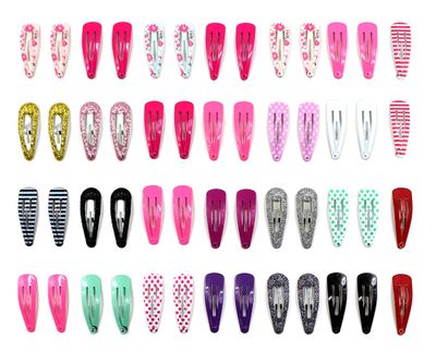 Zapire 52pcs Small Hair Clips for Girl No Slip Snap Barrettes for Toddlers Girls Kids Women Hair Accessories
