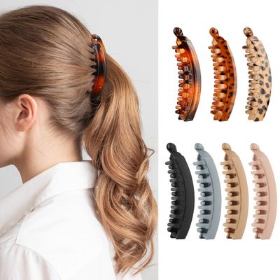 Gift4u Banana Clip for Women, 7 Pack 5.1 Inch Banana Hair Clip for Thin Fine Thick Hair, Large Banana Hair Clips Ponytail