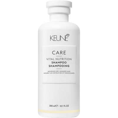 Keune Care Vital Nutrition Shampoo, Intense Nourishing &amp; Moisturizing Cleanser for Dry or Damaged Hair, 10.1 Fl Oz