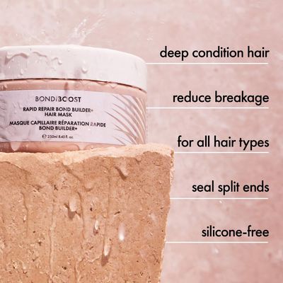 BONDIBOOST Rapid Repair Bond Builder + Hair Mask for Damaged Hair [8.45 fl oz], Deep Conditioning Treatment + Restores Strength &amp; Shine