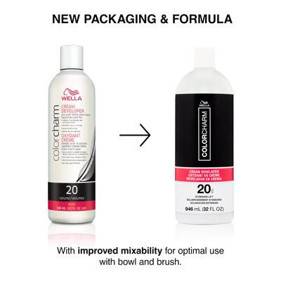COLORCHARM Cream Hair Color Developer | 20 Volume | For Optimal Gray Blending and Rich| Multi-Dimensional End Results| 32 Fl Oz