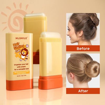 MLSMILE Hair Wax Stick for Baby Styling, 2-in-1 Design with Built-in Comb, Slick,for Kids Waxes, Moisturizing, Non-Greasy, Easy to Use, Compact and Portable