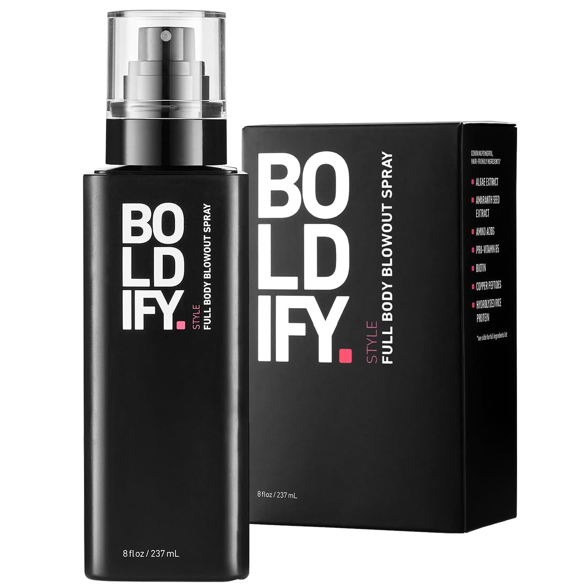 Boldify Full Body Volumizing Hair Spray - Mega-Volume - Blowout Heat Protection Spray with Thickening and Blow Dry Formula for Fine, Thin Hair - For Women &amp; Men