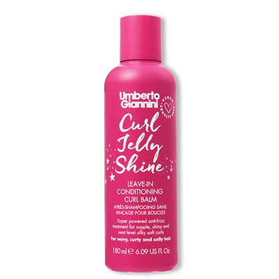 Umberto Giannini Curl Jelly Shine 6 fl Oz - Moisturizing Leave-In Conditioner, Heat Protecting, Anti-Frizz, Curl Defining Cream for 2a-4c Curly, Wavy &amp; Coily Hair. Vegan &amp; Cruelty-Free
