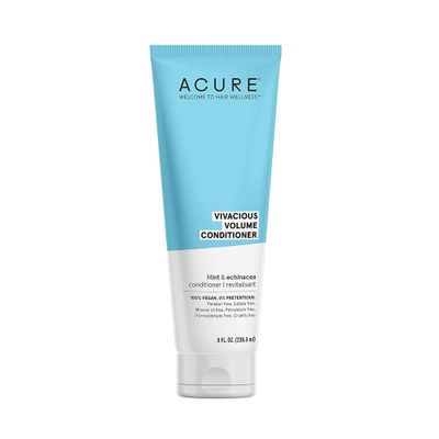 Acure Vivacious Volume Conditioner | Mint &amp; Echinacea Volume Regimen: Lift and Nourish Fine, Fragile Hair for Fullness and Body, 8 Fl Oz