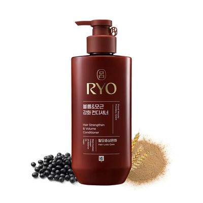 RYO Strengthen &amp; Volume Conditioner with Korean Ginseng &amp; Caffeine - Volumizing and Revitalizing for Fine Hair, Anti Loss Care, Strengthening hair roots, 16.2 Fl Oz.