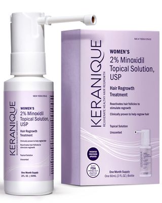 Keranique Hair Regrowth Treatment for Women - 2% Minoxidil for Hair Growth &amp; Thickening - Topical Solution Scalp Treatment for Hair Loss &amp; Thinning w/ Precision Spray Applicator - 2 Fl Oz