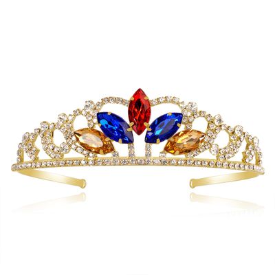 Snow White Tiara Princess Headband Sparkle Gold Crown Costume Accessories for Women Girls Halloween Cosplay Birthday Gift