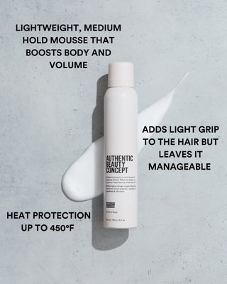 Authentic Beauty Concept Amplify Mousse | Volumizing Mousse | Lightweight Medium Hold Styling | Heat Protection | All Hair Types | Vegan &amp; Cruelty-free | Silicone-free | 6.7 oz
