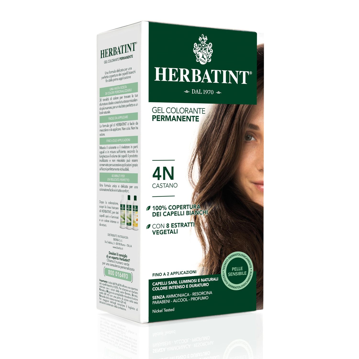 Herbatint Permanent Herbal Haircolour Gel 4N Chestnut - 135 mL