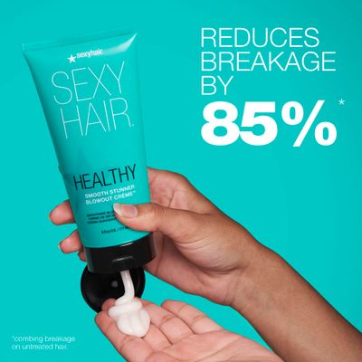 SexyHair Healthy Smooth Stunner Blowout Crme, 6 oz | Nourishes Dry Hair | Provides Added Moisture | Sealing Hair Cuticle