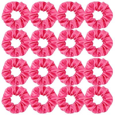16 Pacs Satin Scrunchies Bridesmaid Proposal Gifts Hair Ties Scrunchies for Women Girls Bachelorette Party Favors(Hot pink)
