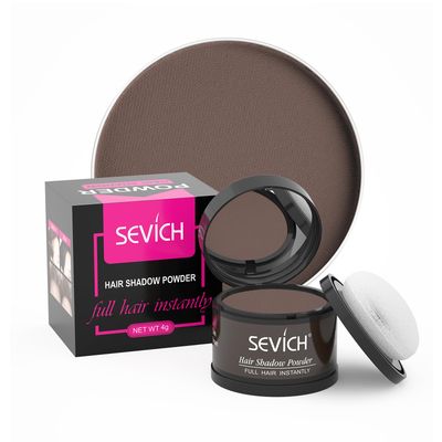 SEVICH Instantly Hairline Shadow Hairline Powder, Quick Cover Grey Hair Root Concealer, Eyebrows &amp; Beard Line, Hair Root Touch Up for Thinning Grey Hairline, Windproof&amp;Sweatproof, Dark Brown
