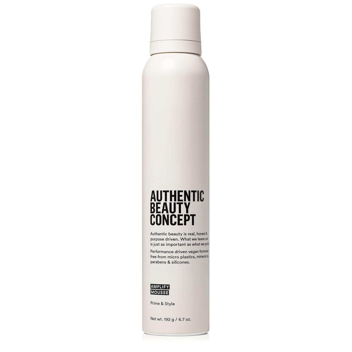 Authentic Beauty Concept Amplify Mousse | Volumizing Mousse | Lightweight Medium Hold Styling | Heat Protection | All Hair Types | Vegan &amp; Cruelty-free | Silicone-free | 6.7 oz