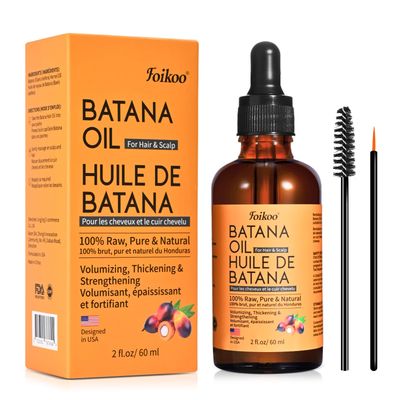 FOIKOO Batana Oil for Hair Growth Dr Sebi Organic, 100% Raw Pure &amp; Natural Botana Oil from Honduras, Deeply Nourishing Scalp for Hair Thicker and Stronger, 2 Fl Oz